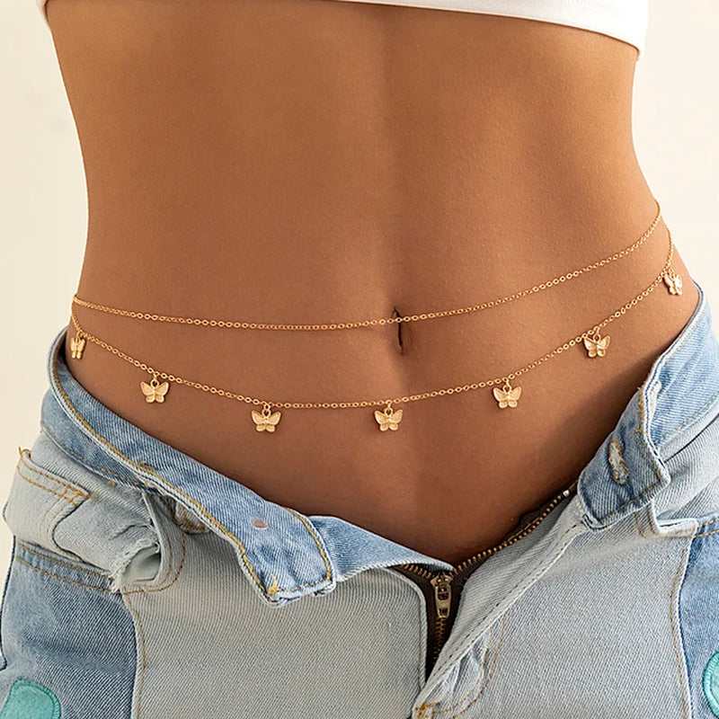 Sexy Crystal Glass Belly Belt Waist Chain Women Summer Beach Bikinis Festival Accessories Body Chain Jewelry Accessories