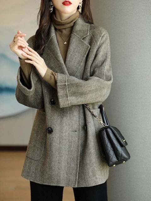 Regal Woolen Elegance Peacoat