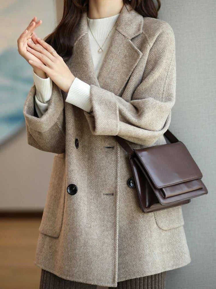 Regal Woolen Elegance Peacoat